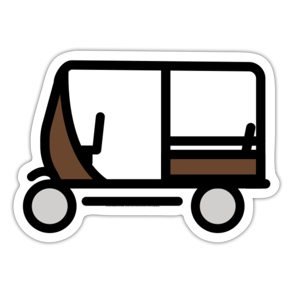 Auto Rickshaw Moji Sticker - Emoji.Express - white matte