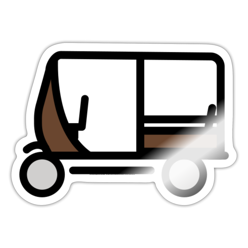 Auto Rickshaw Moji Sticker - Emoji.Express - white glossy