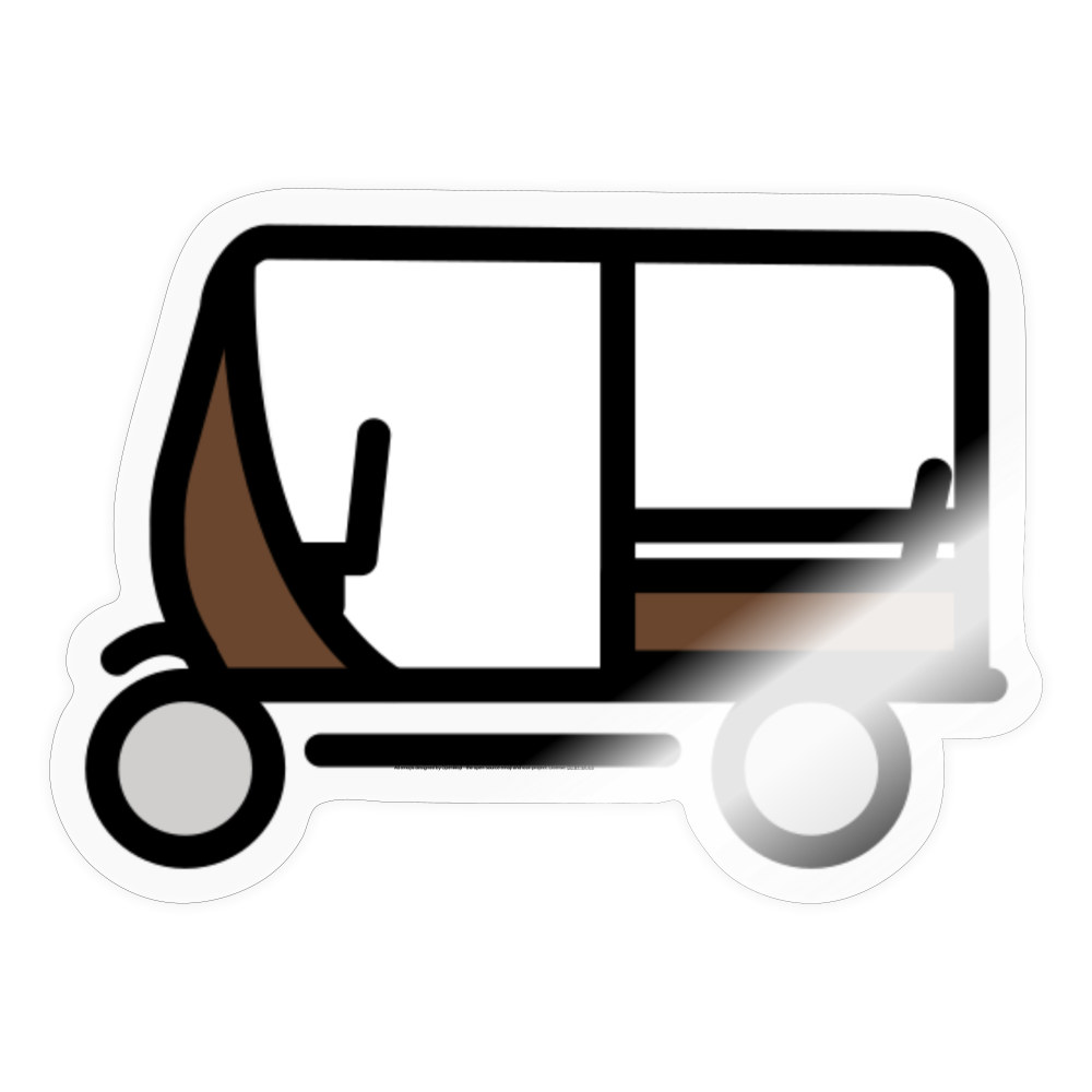 Auto Rickshaw Moji Sticker - Emoji.Express - transparent glossy