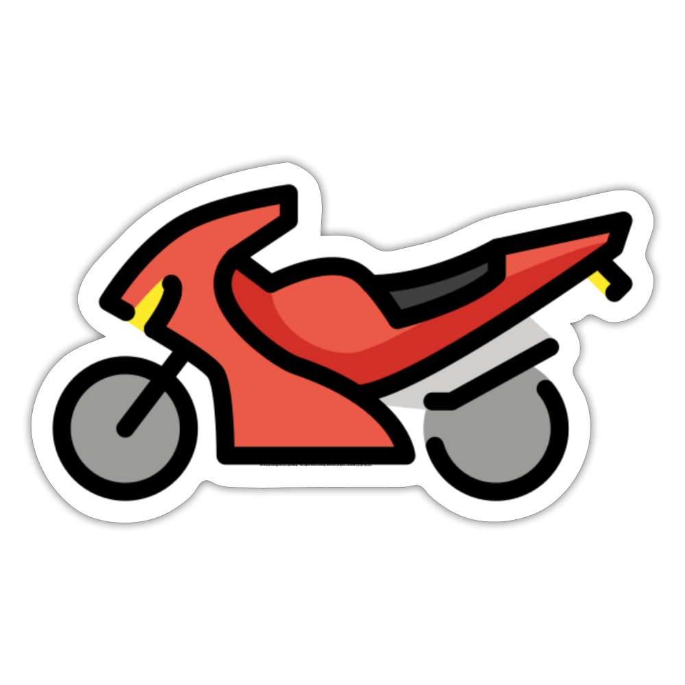 Motorcycle Moji Sticker - Emoji.Express - white matte