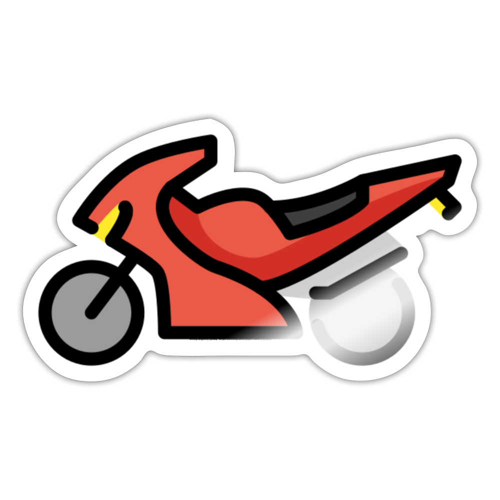 Motorcycle Moji Sticker - Emoji.Express - white glossy