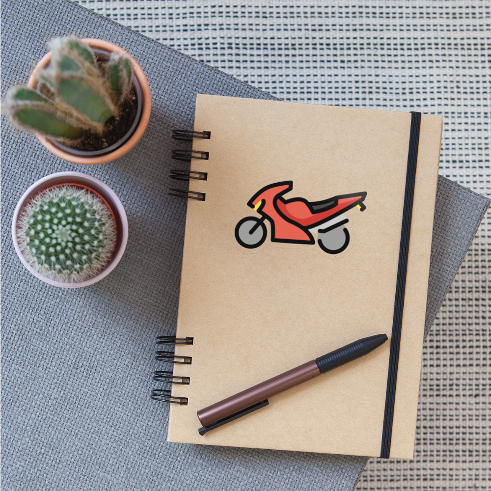 Motorcycle Moji Sticker - Emoji.Express - transparent glossy