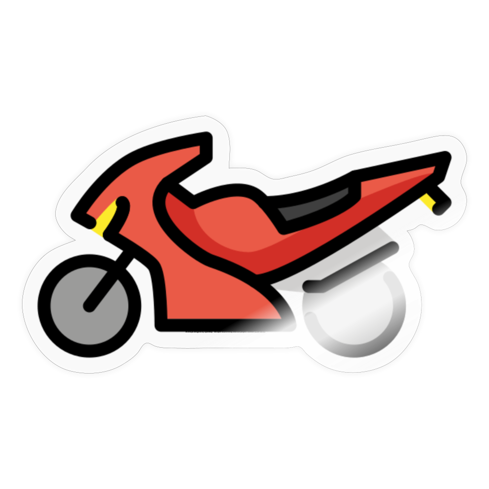 Motorcycle Moji Sticker - Emoji.Express - transparent glossy