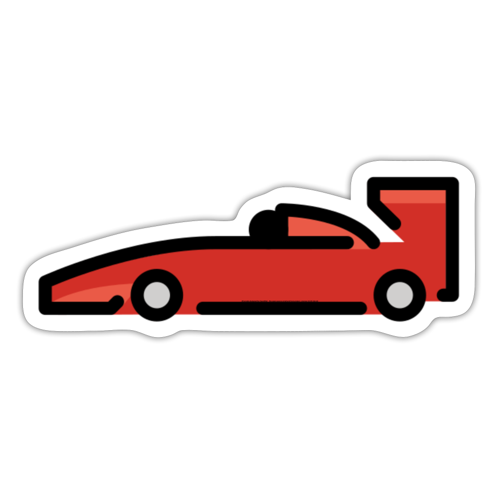 Racing Car Moji Sticker - Emoji.Express - white matte