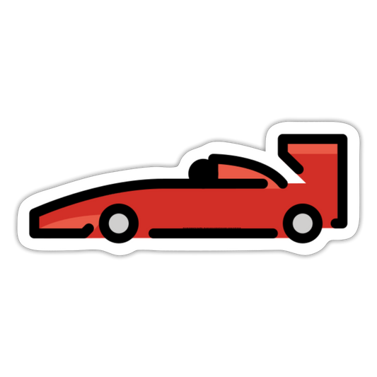 Racing Car Moji Sticker - Emoji.Express - white matte