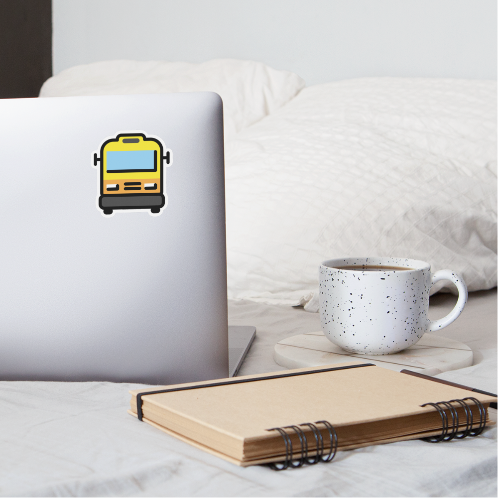 Oncoming Bus Moji Sticker - Emoji.Express - white matte