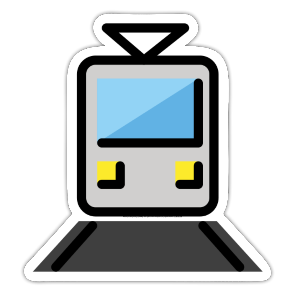 Tram Moji Sticker - Emoji.Express - white matte