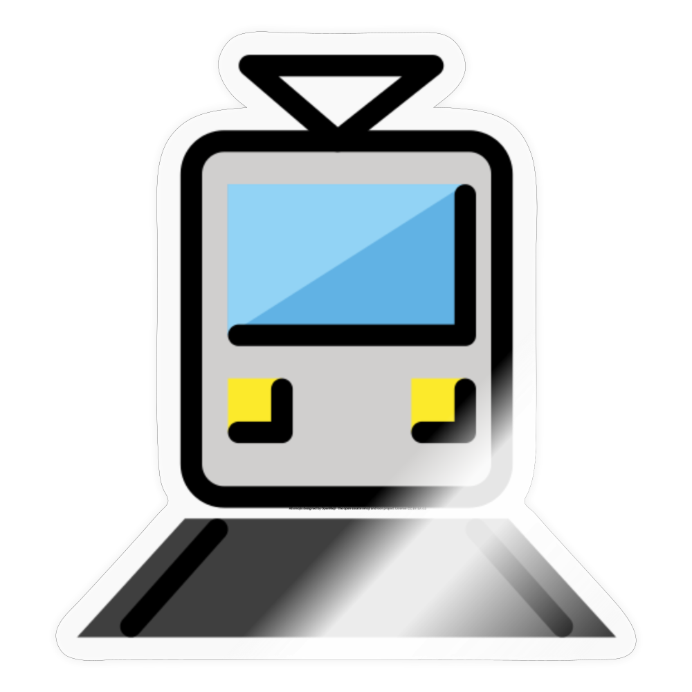 Tram Moji Sticker - Emoji.Express - transparent glossy