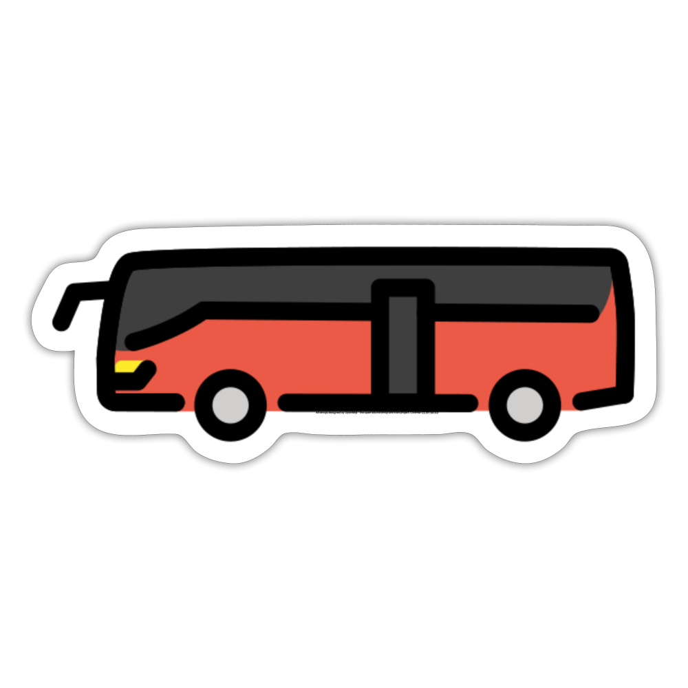 Bus Moji Sticker - Emoji.Express - white matte