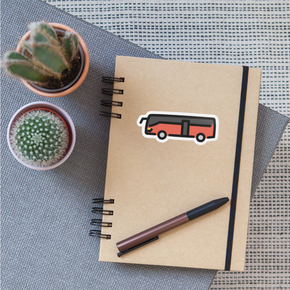 Bus Moji Sticker - Emoji.Express - white matte