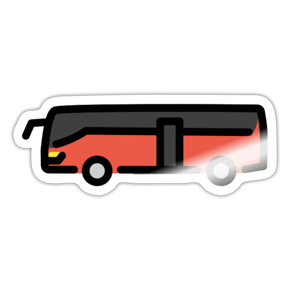 Bus Moji Sticker - Emoji.Express - white glossy