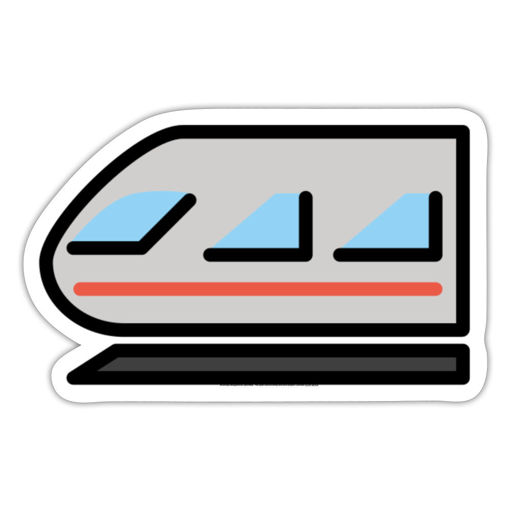 Light Rail Moji Sticker - Emoji.Express - white matte