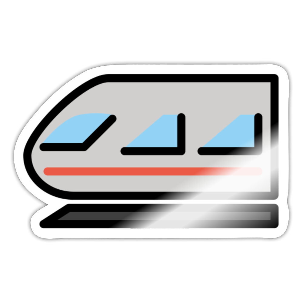 Light Rail Moji Sticker - Emoji.Express - white glossy