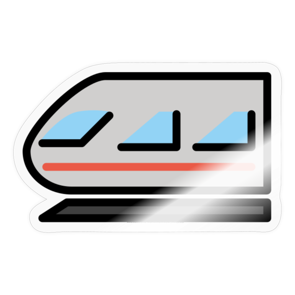 Light Rail Moji Sticker - Emoji.Express - transparent glossy