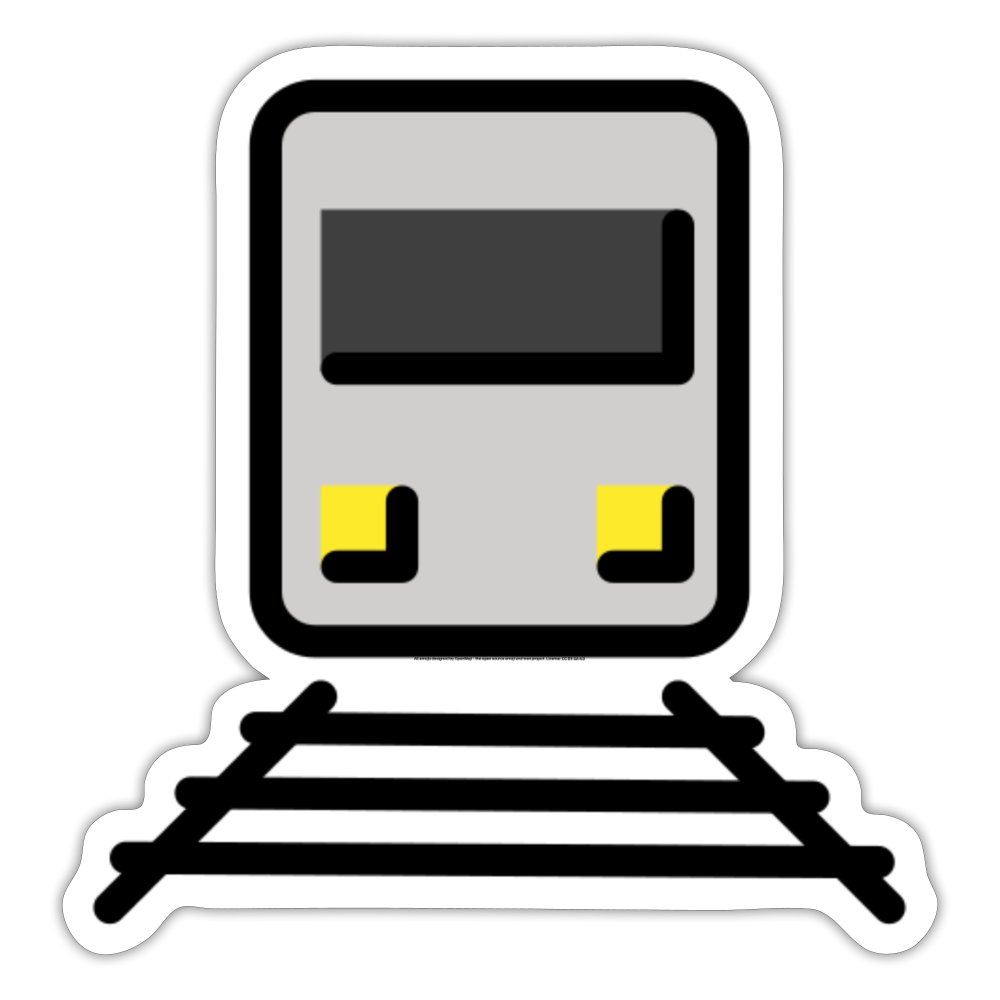Train Moji Sticker - Emoji.Express - white matte