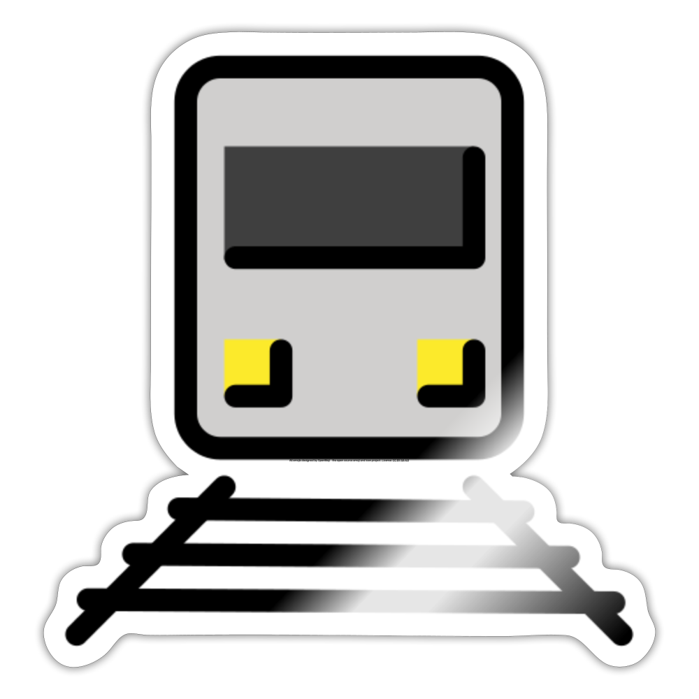 Train Moji Sticker - Emoji.Express - white glossy