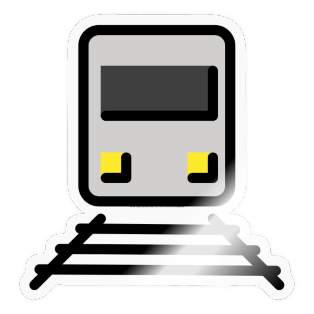 Train Moji Sticker - Emoji.Express - transparent glossy