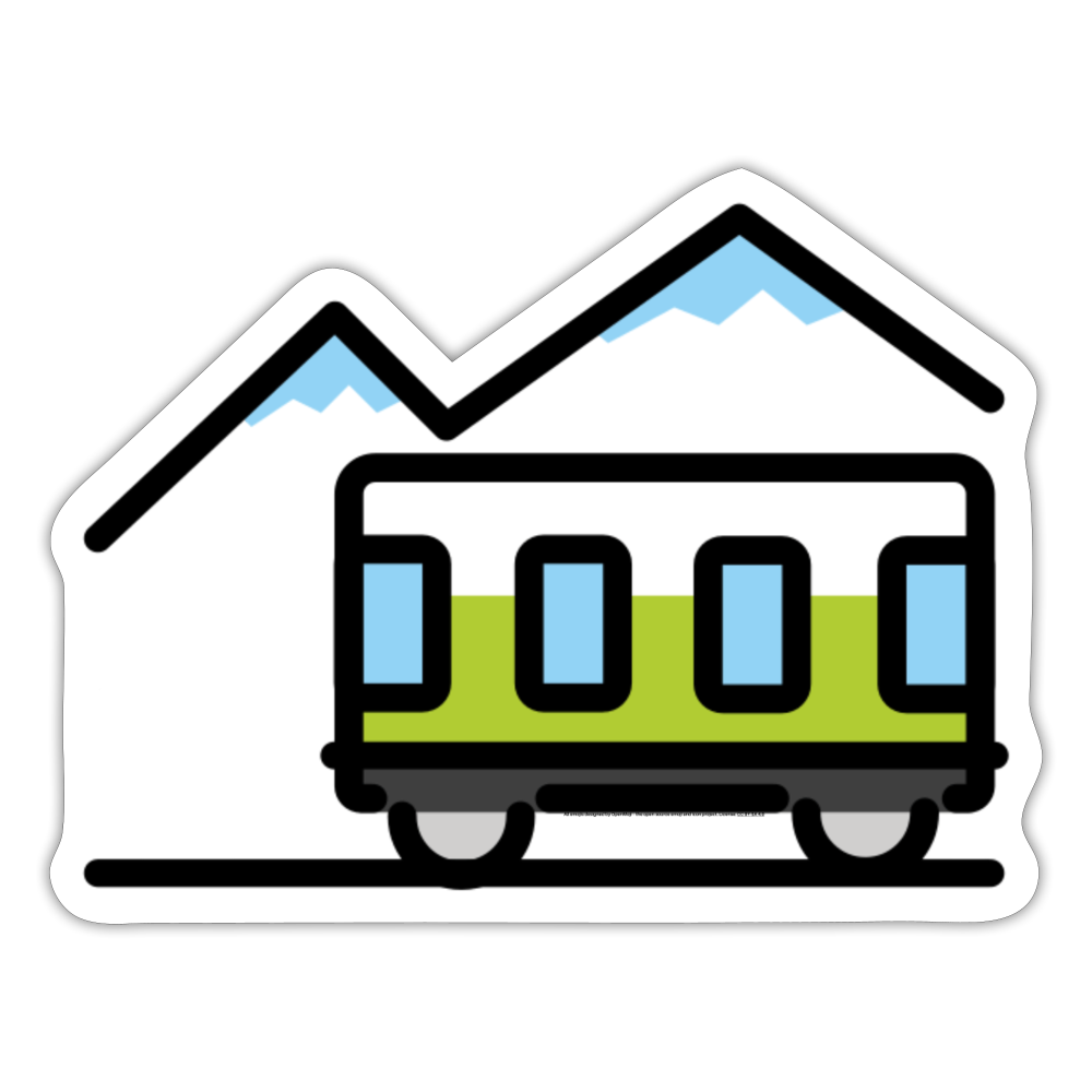 Mountain Railway Moji Sticker - Emoji.Express - white matte