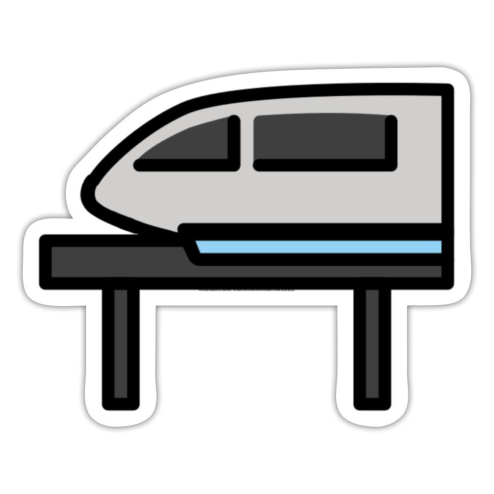 Monorail Moji Sticker - Emoji.Express - white matte