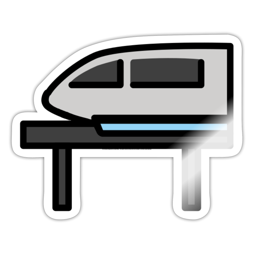 Monorail Moji Sticker - Emoji.Express - white glossy