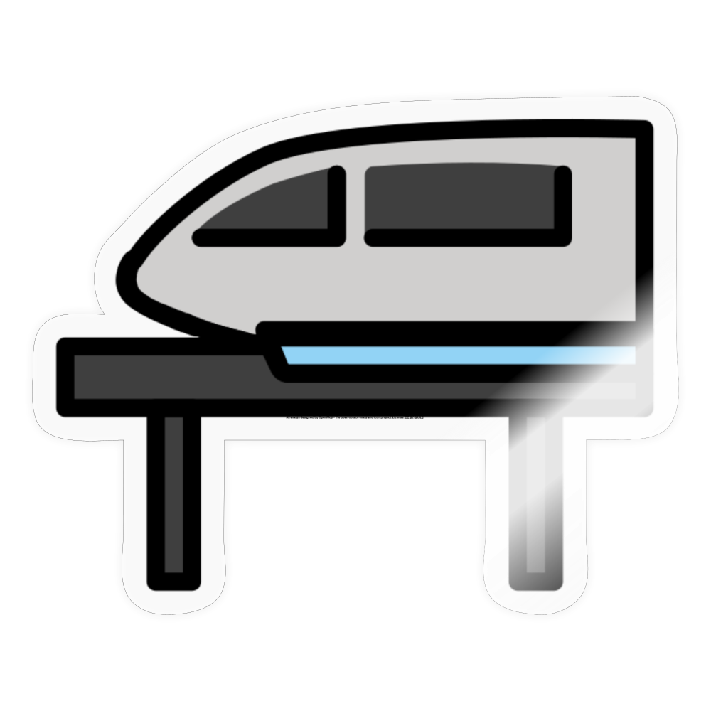 Monorail Moji Sticker - Emoji.Express - transparent glossy