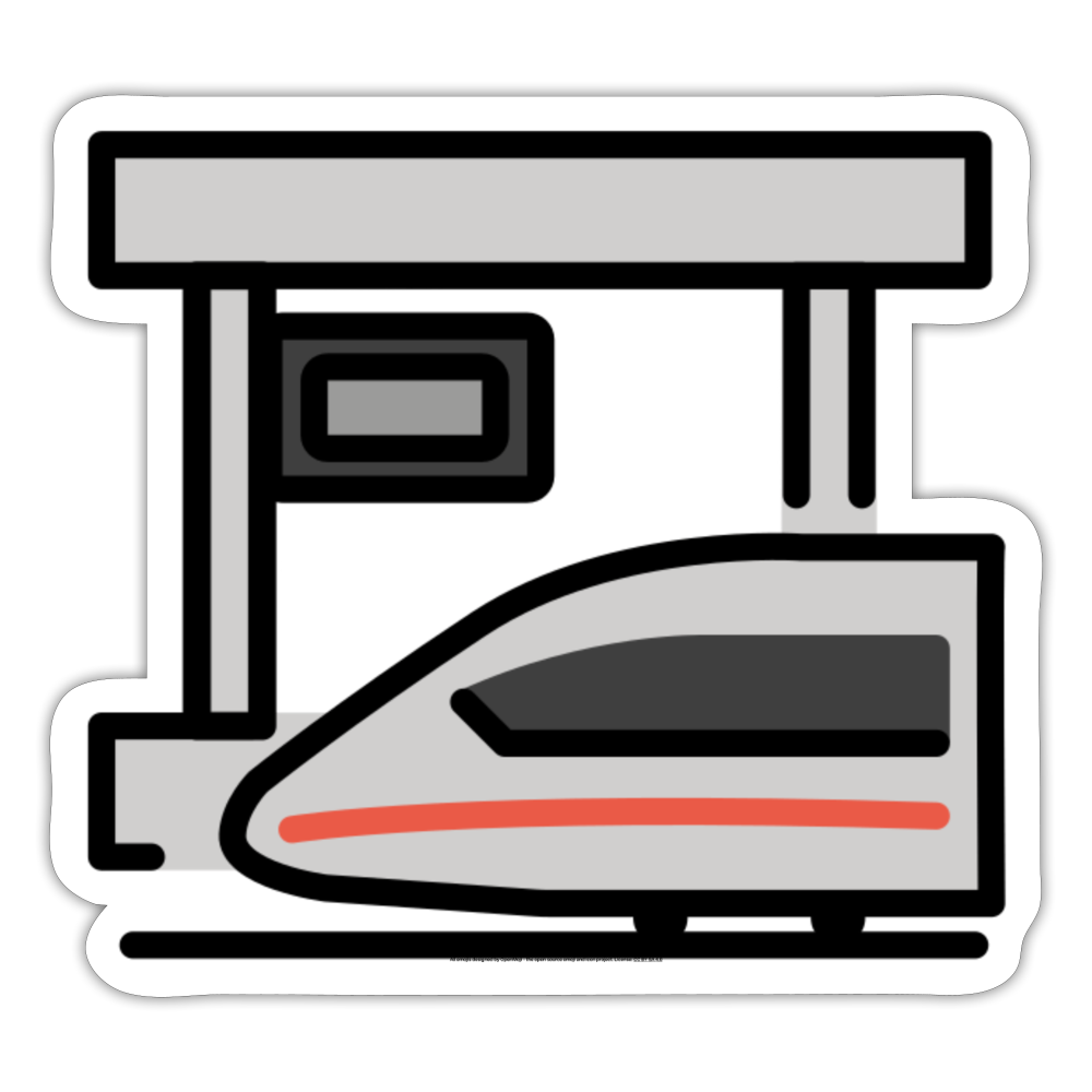 Station Moji Sticker - Emoji.Express - white matte