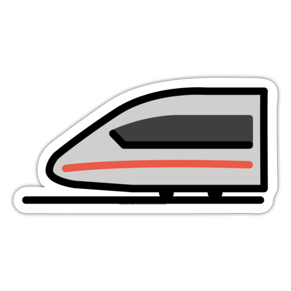 Bullet Train Moji Sticker - Emoji.Express - white matte