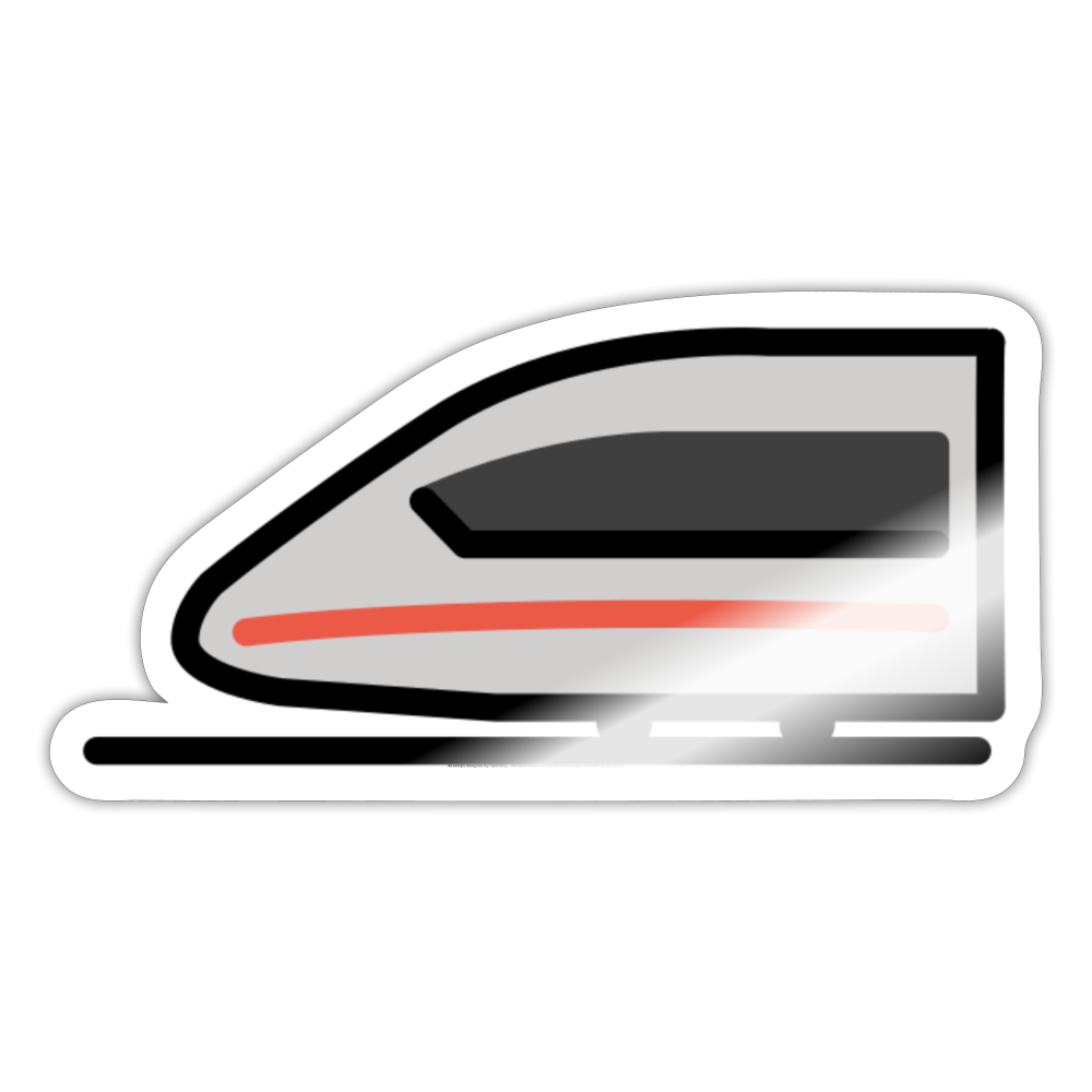 Bullet Train Moji Sticker - Emoji.Express - white glossy