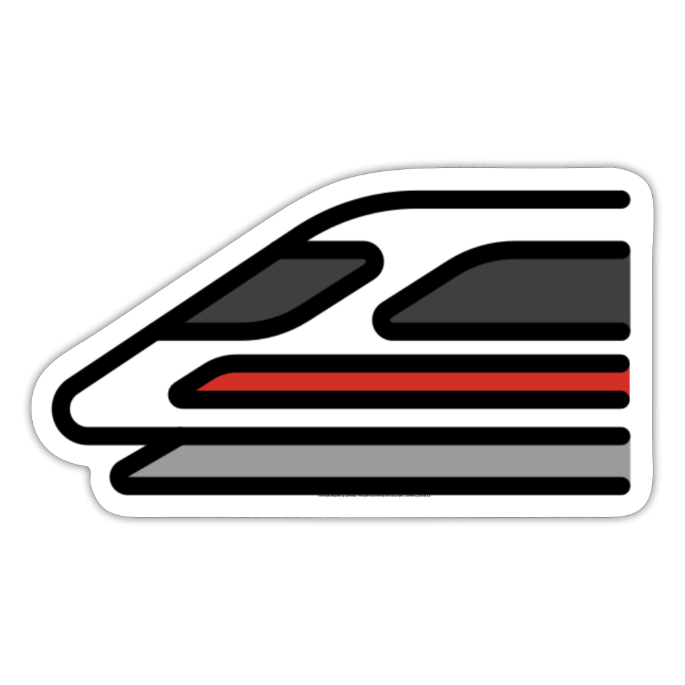 High-Speed Train Moji Sticker - Emoji.Express - white matte
