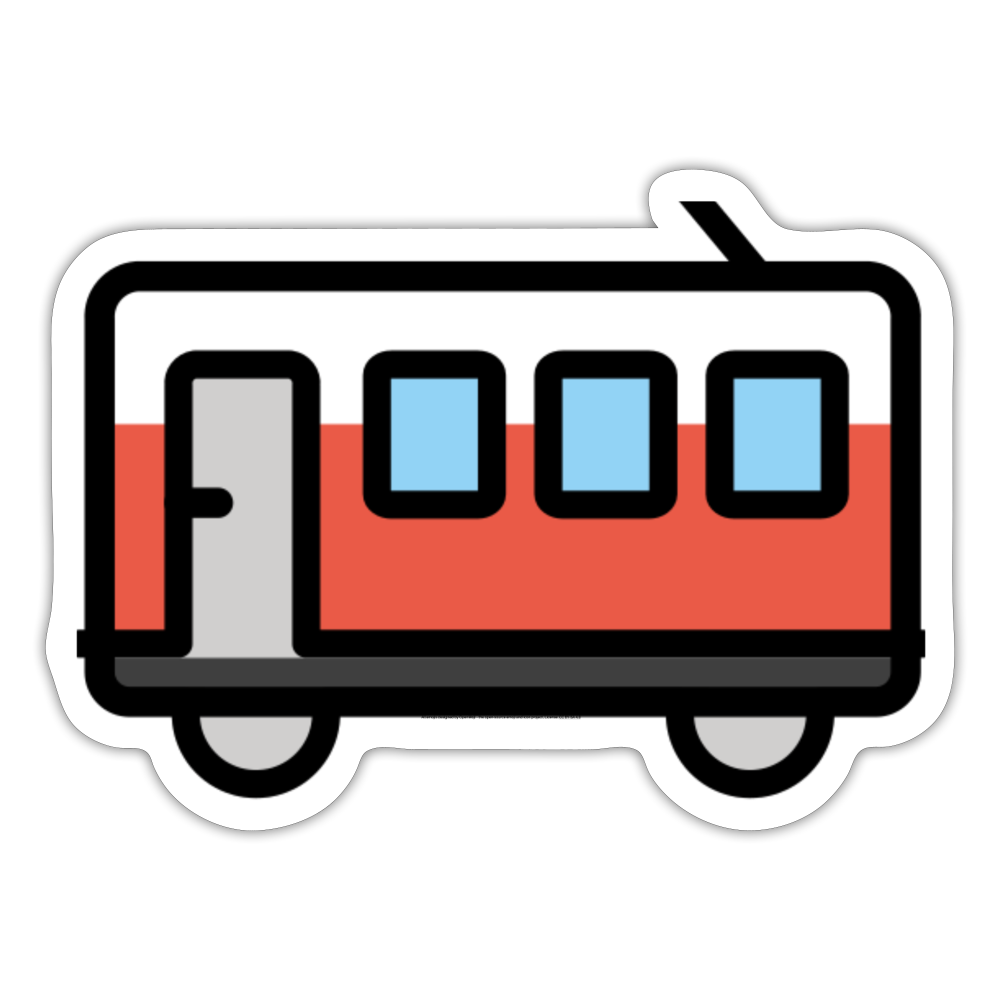 Railway Car Moji Sticker - Emoji.Express - white matte