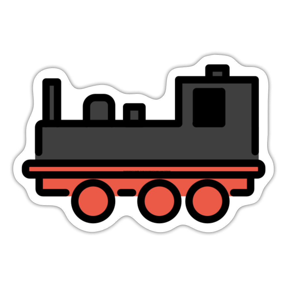 Locomotive Moji Sticker - Emoji.Express - white matte