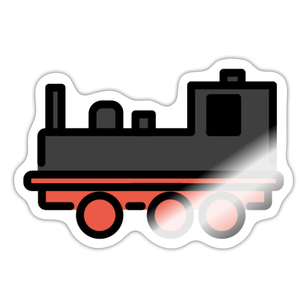 Locomotive Moji Sticker - Emoji.Express - white glossy