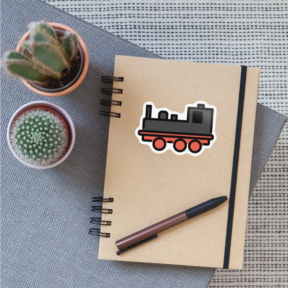 Locomotive Moji Sticker - Emoji.Express - white glossy
