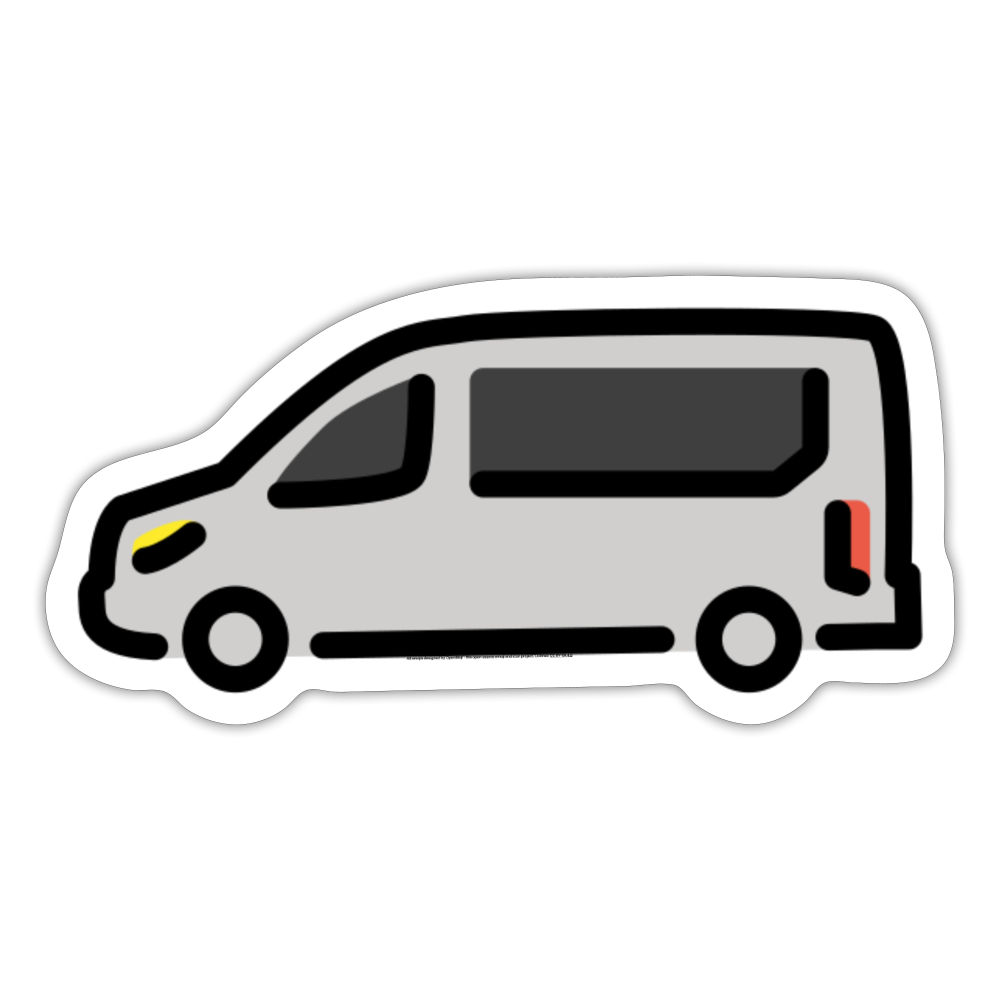 Minibus Moji Sticker - Emoji.Express - white matte