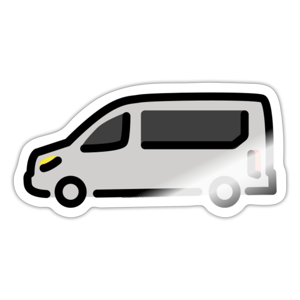 Minibus Moji Sticker - Emoji.Express - white glossy