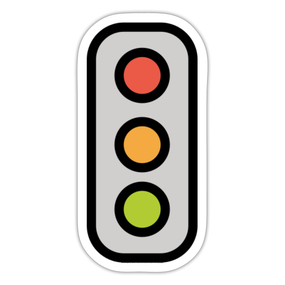 Vertical Traffic Light Moji Sticker - Emoji.Express - white matte