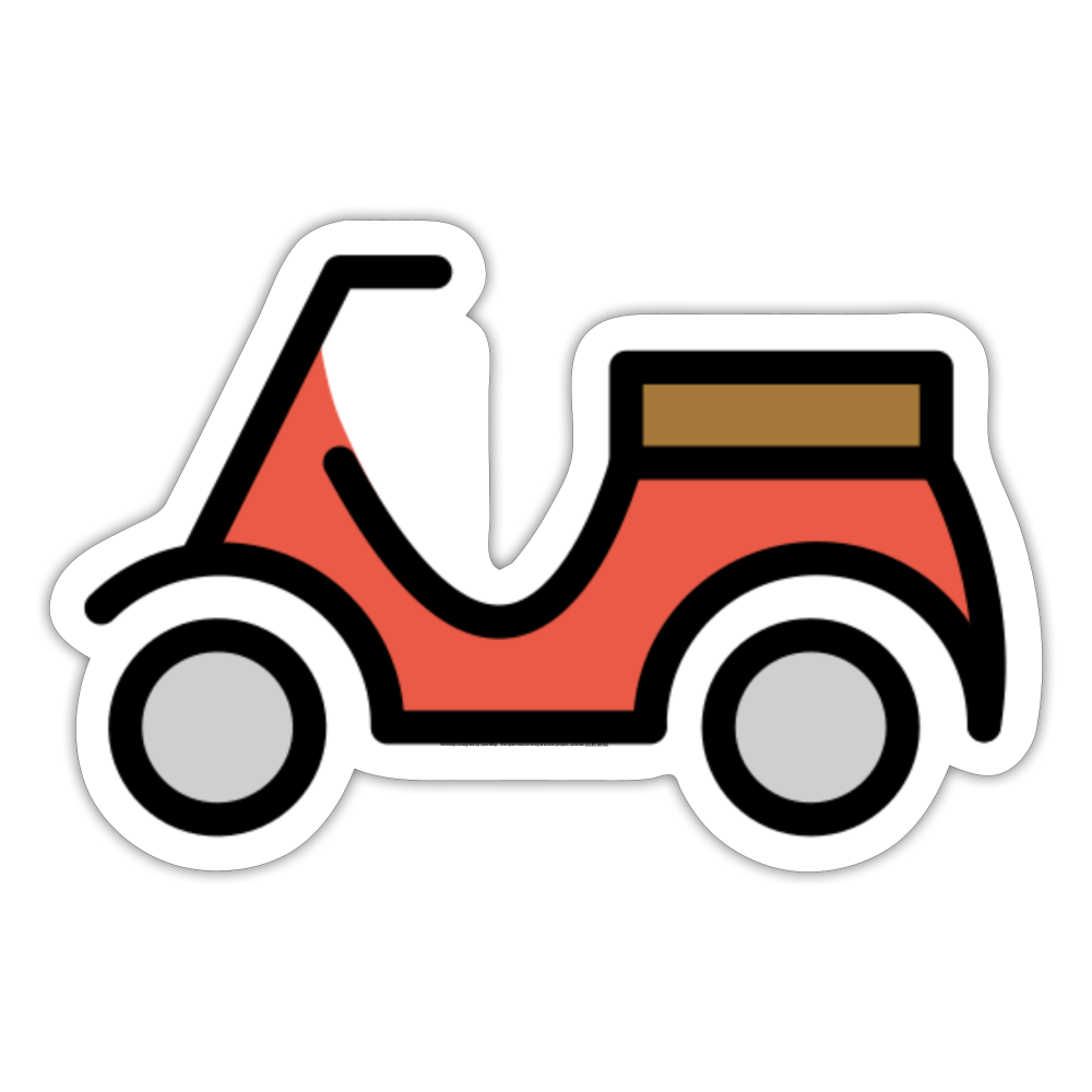 Motor Scooter Moji Sticker - Emoji.Express - white matte