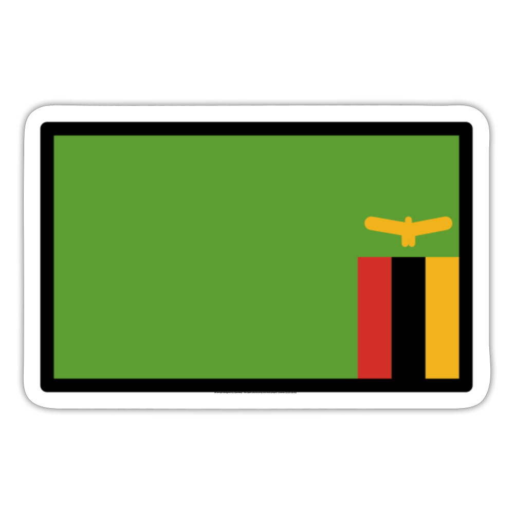 Flag: Zambia Moji Sticker - Emoji.Express - white matte