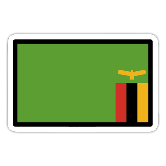 Flag: Zambia Moji Sticker - Emoji.Express - white matte