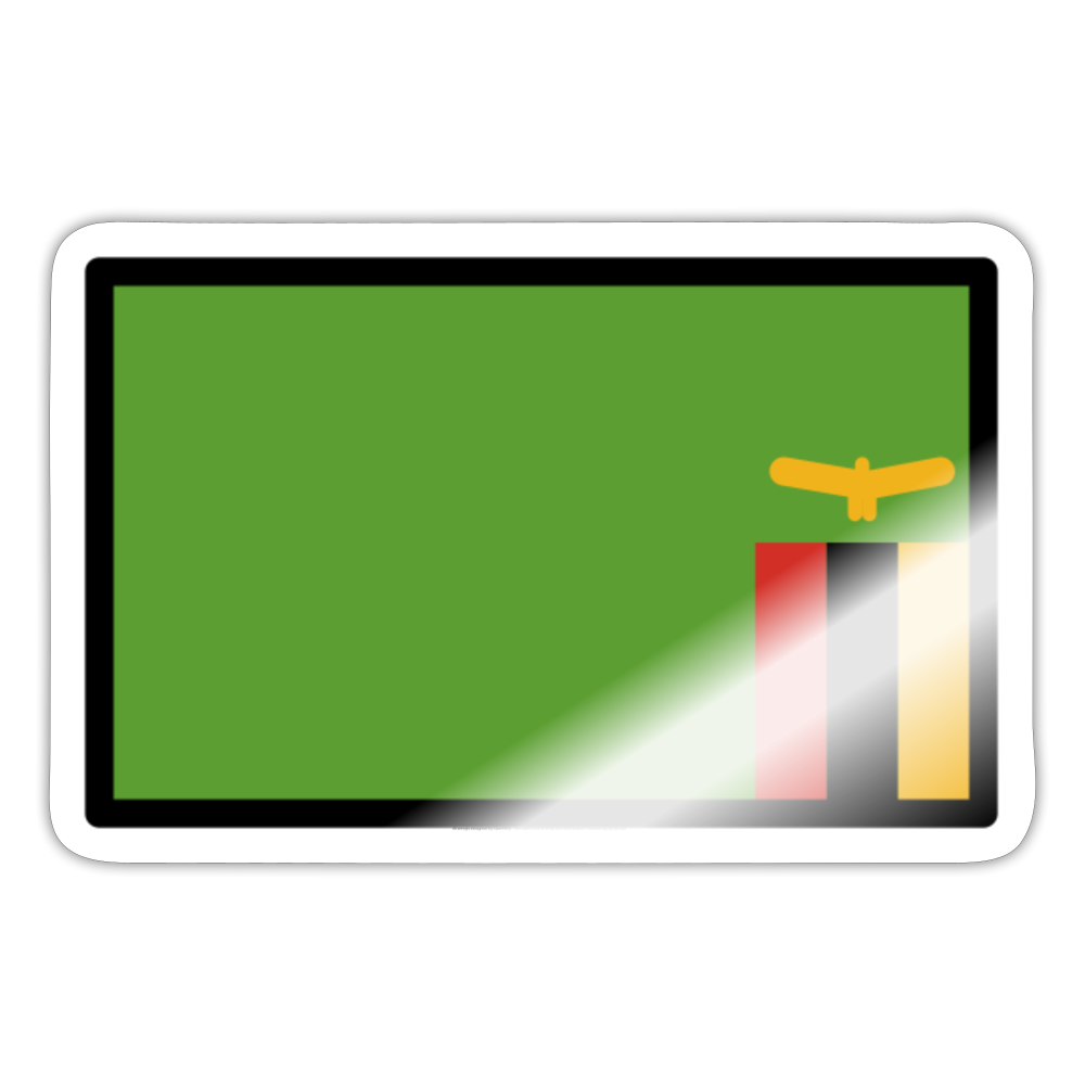 Flag: Zambia Moji Sticker - Emoji.Express - white glossy