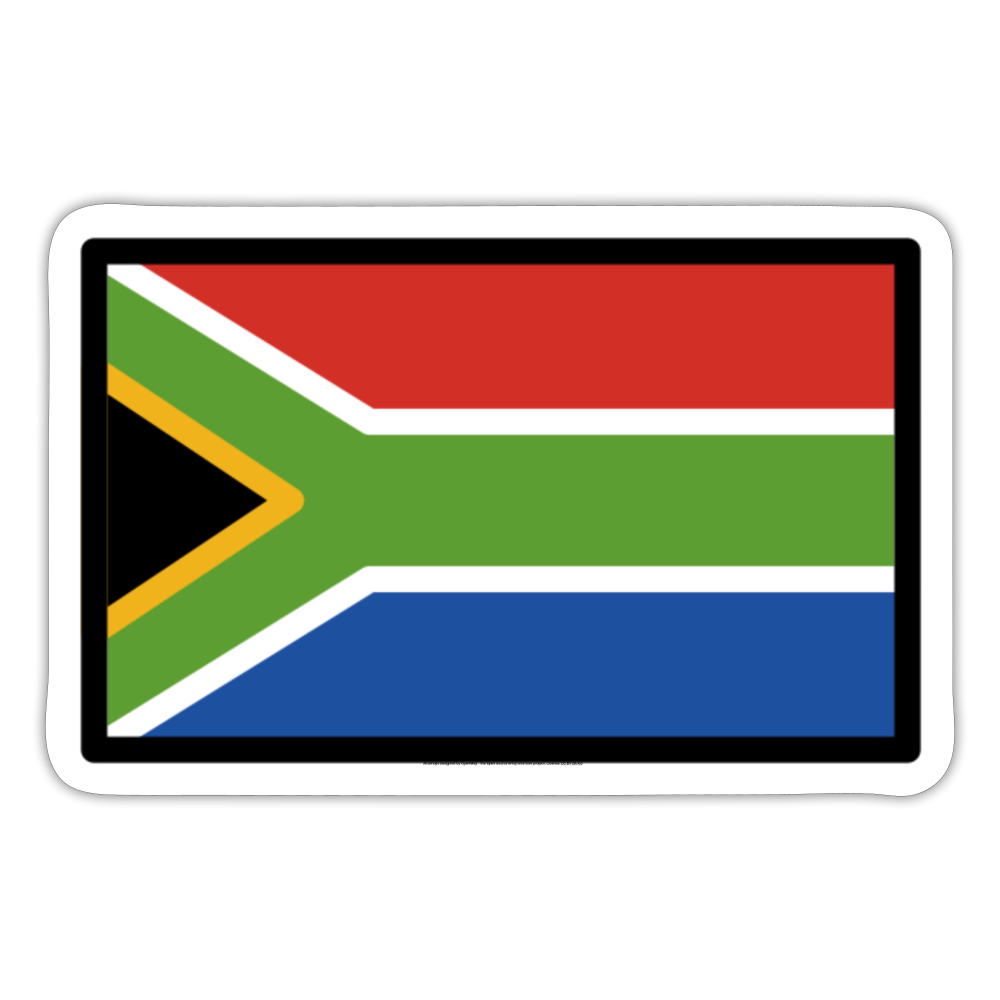 Flag: South Africa Moji Sticker - Emoji.Express - white matte
