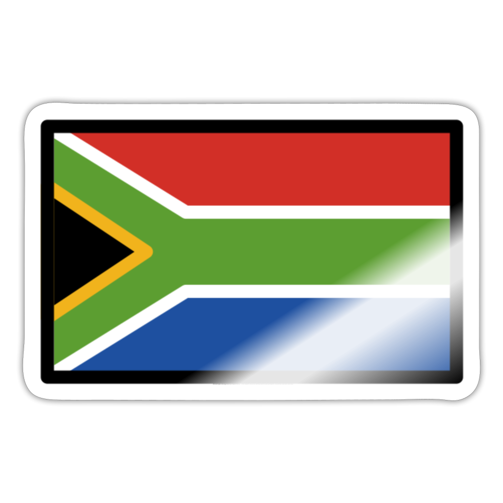 Flag: South Africa Moji Sticker - Emoji.Express - white glossy