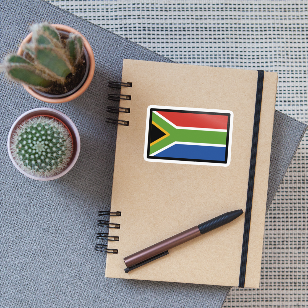 Flag: South Africa Moji Sticker - Emoji.Express - white glossy