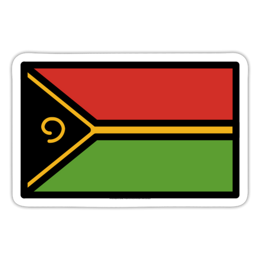 Flag: Vanuatu Moji Sticker - Emoji.Express - white matte