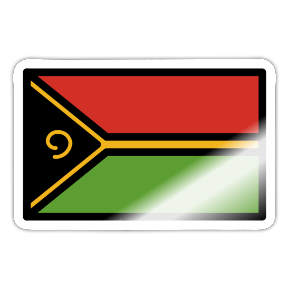 Flag: Vanuatu Moji Sticker - Emoji.Express - white glossy