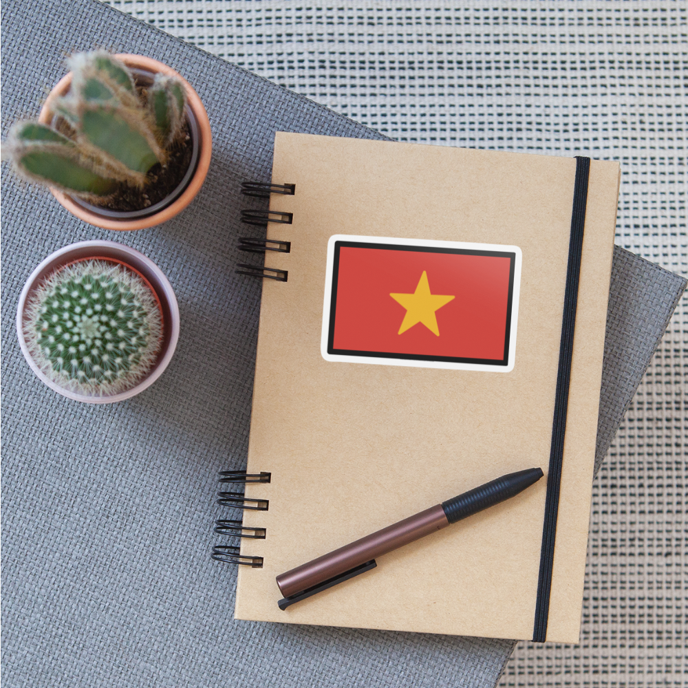 Flag: Vietnam Moji Sticker - Emoji.Express - white matte