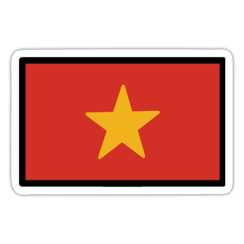 Flag: Vietnam Moji Sticker - Emoji.Express - white matte