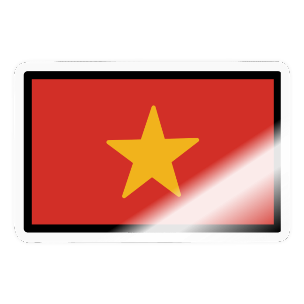 Flag: Vietnam Moji Sticker - Emoji.Express - transparent glossy