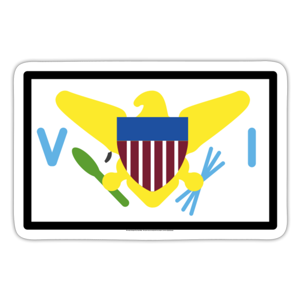 Flag: U.S. Virgin Islands Moji Sticker - Emoji.Express - white matte