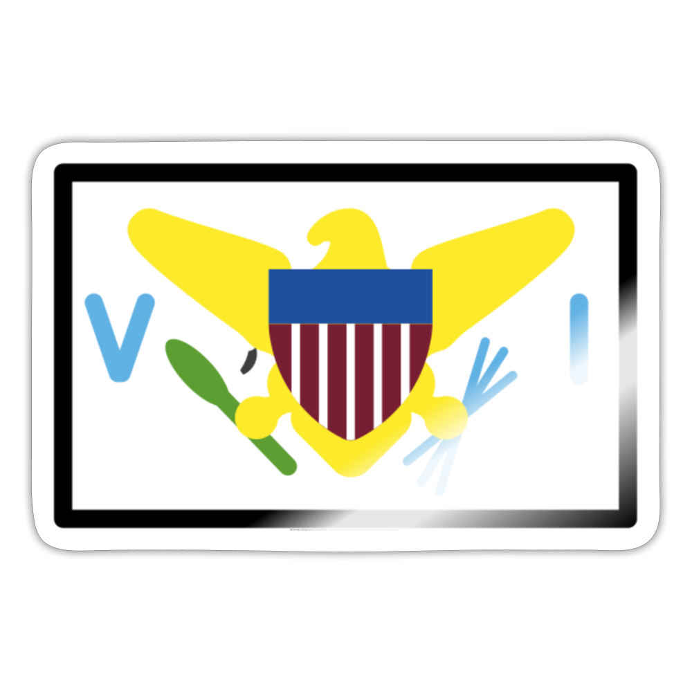 Flag: U.S. Virgin Islands Moji Sticker - Emoji.Express - white glossy